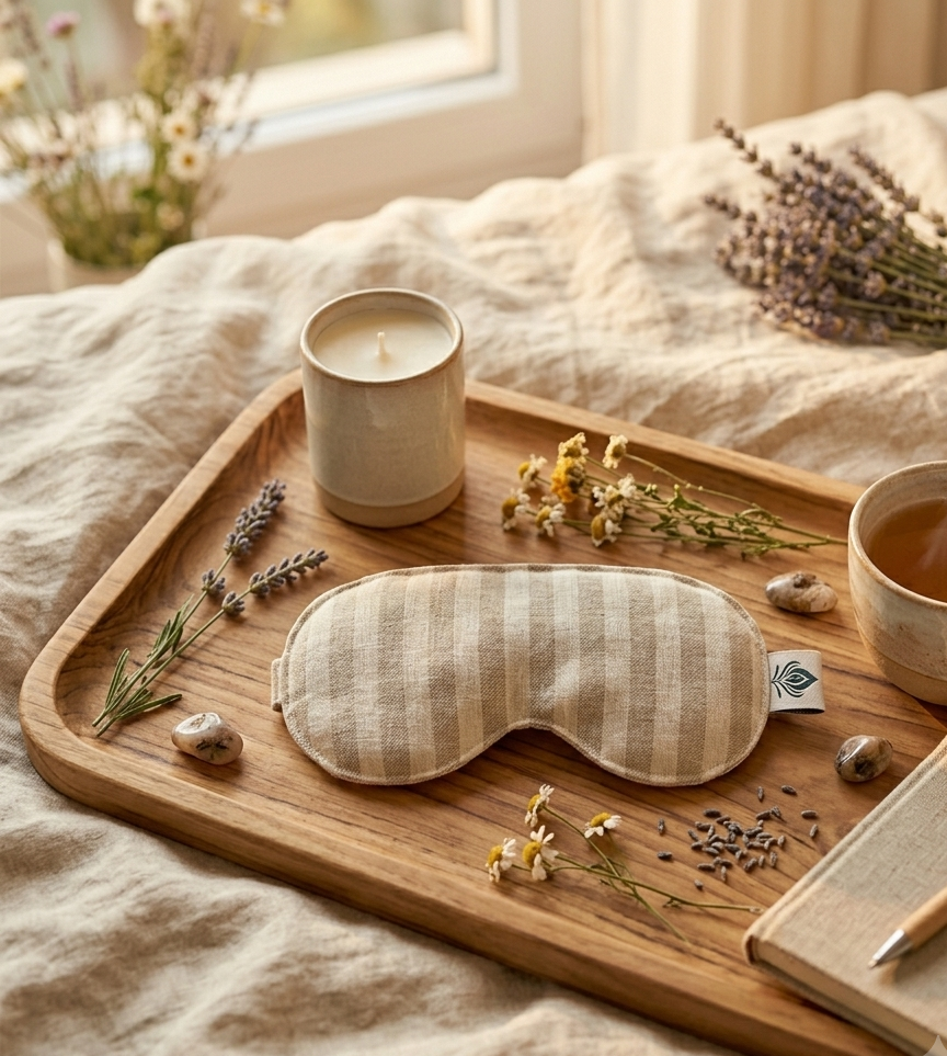 Antifaz de semillas lavanda & menta (frío y calor)